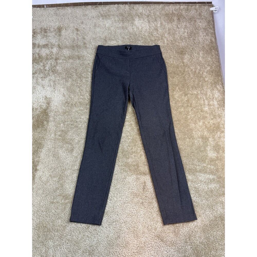 Jones New York Signature Plaid White & Black Pull On Pants Size 8 Stretch A344
